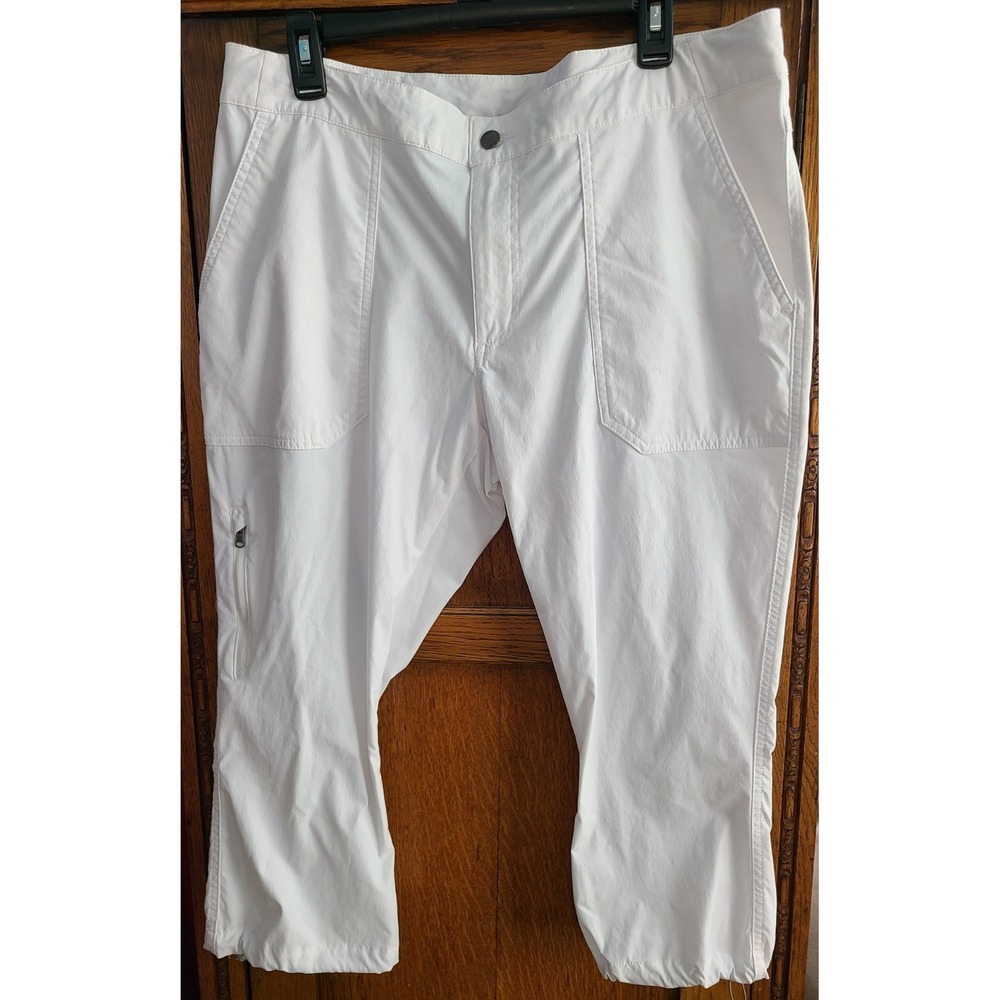 Columbia Womens Climber Canyon II Capri Pants White Size 14 Knee Cropped EUC